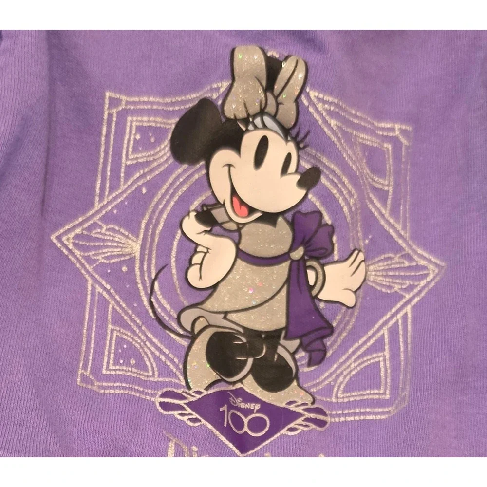 Disney 100th Anniversary Minnie Mouse Tutu Bodysuit Purple 12-18M Disneyland